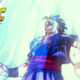 Gohan, fists raised and screaming into the sky, forms a tower of blue energy.